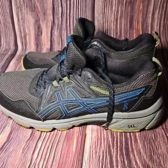Asics Gel Venture 8 Running Shoes 1011A824 003 Black Directoire Blue Men 8.5 - Picture 2 of 6